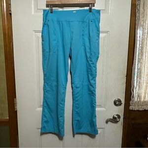 Purple Label Healing Hands Womens Tori Scrub Pants Teal Blue Sz LP 9133P